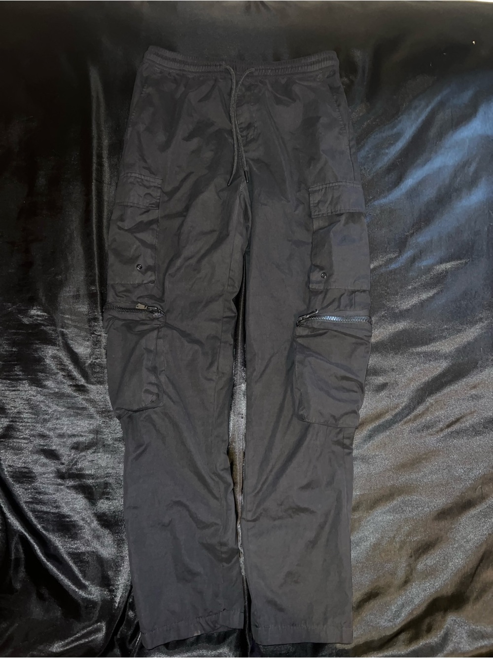 Forever 21 Black Cargo Pants with Zipper Details